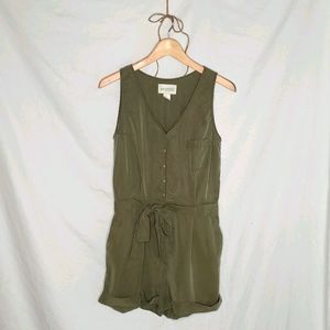H&M Conscious Collection Army Green Belted Jumpsuit